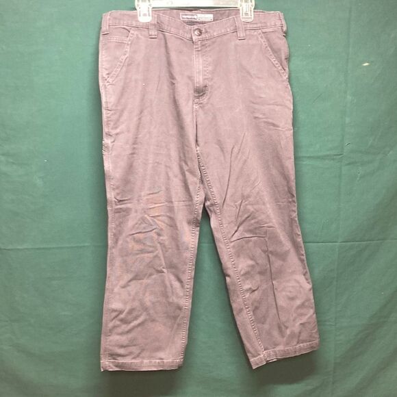 Carhartt relaxed fit gray khaki pants men’s size 38 28 (OKPM-11-046) - Picture 1 of 8